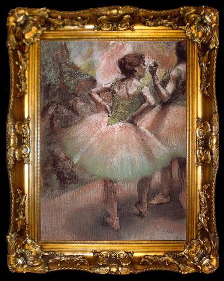 framed  Edgar Degas Pink and green, ta009-2
